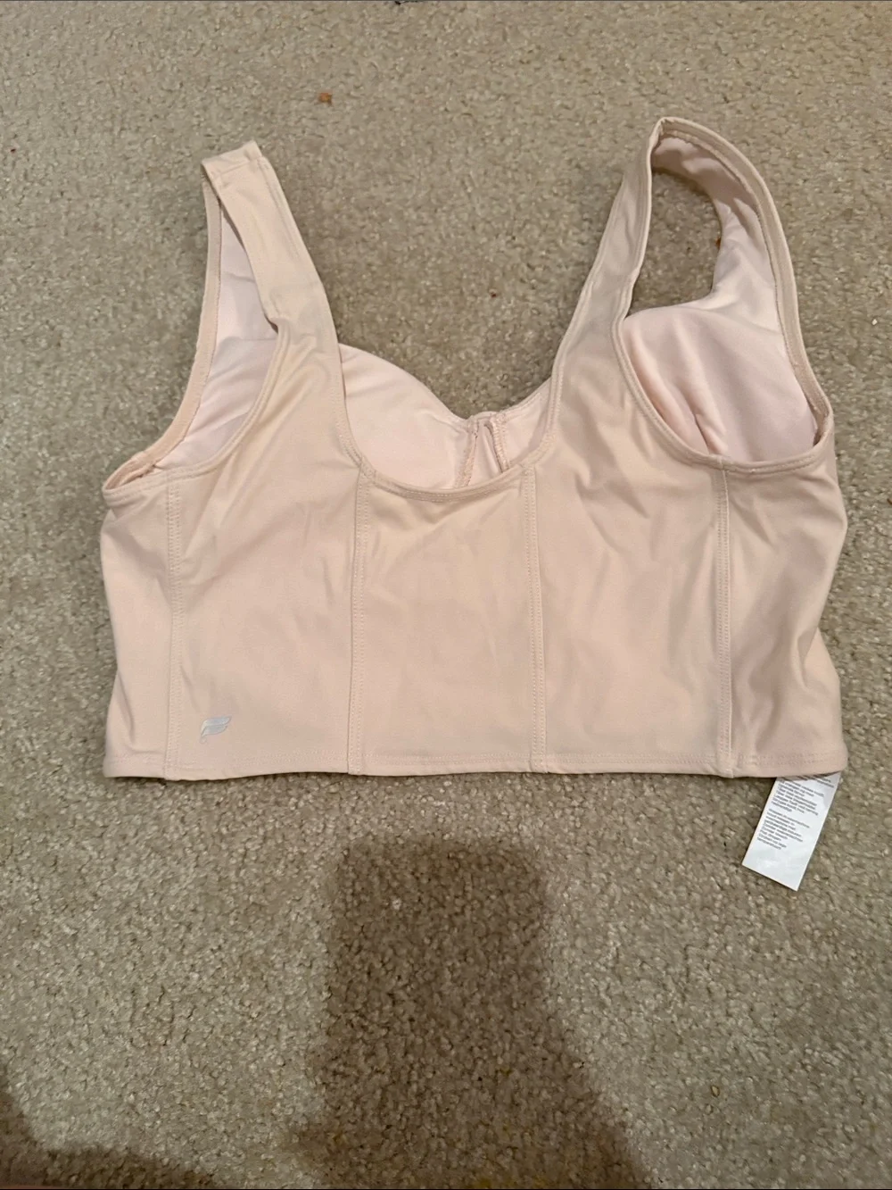 Fabletics Nude Longline Support Bra -